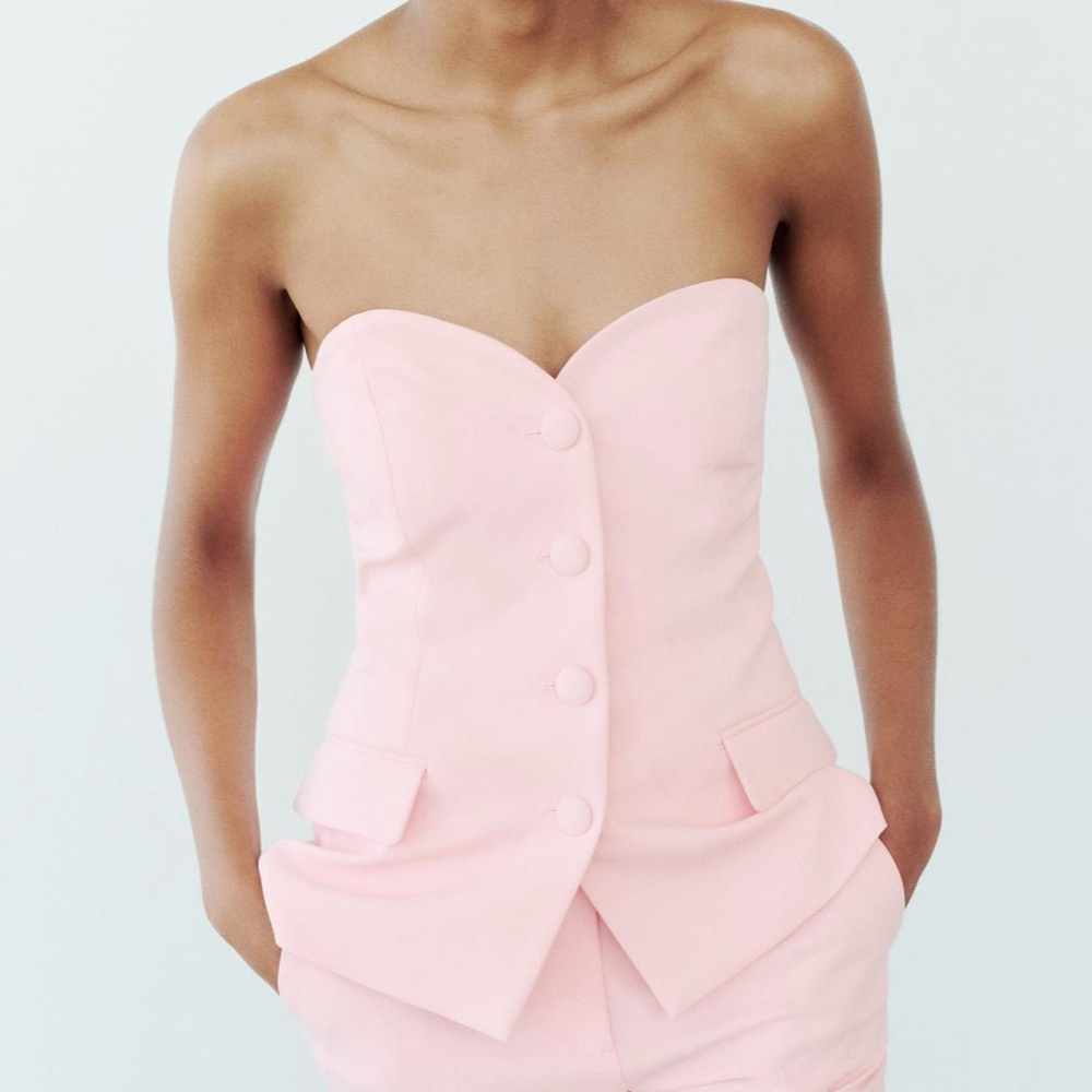 Zara Pink bustier top